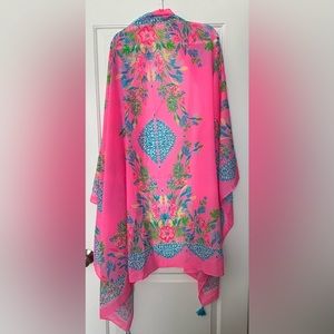 Lilly Pulitzer hot pink floral sarong/wrap